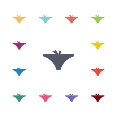 underwear flat icons set