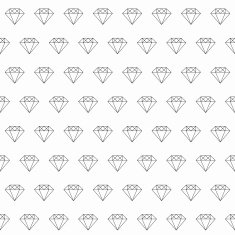 Line Art Diamond Seamless Pattern