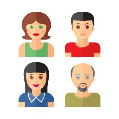 People persons icons in flat style N2