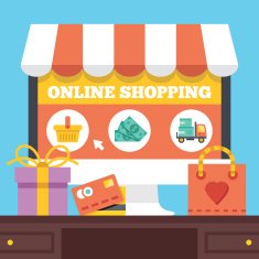 Online shopping Electronic retail concept