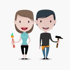 DIY couple illustration N2