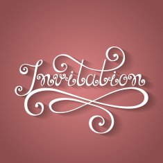 Vector Invitation Inscription Holiday Invitation Wedding N2