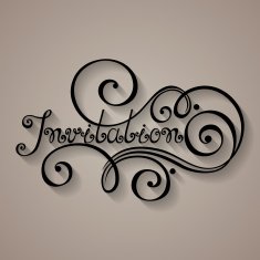 Vector Invitation Inscription Holiday Invitation Wedding N3