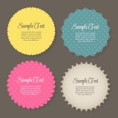 Design Retro Label Frame with Bow Vector Illustration N15