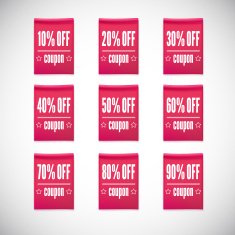 Sale clothing labels set of discounts N4