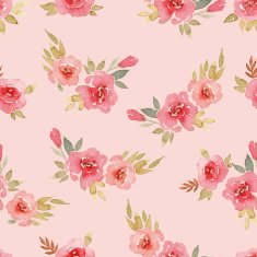 Seamless pattern watercolor flowers N28