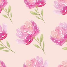 Seamless pattern watercolor flowers N32