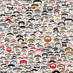 Seamless Beard & Mustache Background