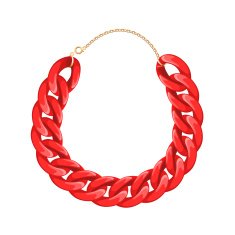 Chain necklace or bracelet - red color