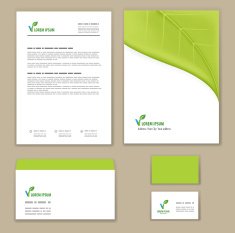 Eco green leaf logo template N4