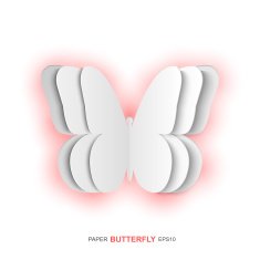 Greeting card with paper butterfly