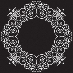 vector doodle pattern of spirals swirls and flowers N11