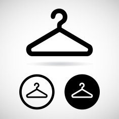 coat hanger icons set great for any use Vector EPS10