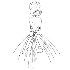 Romantic girl in a fashionable dress N2