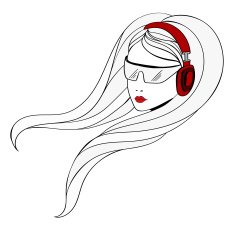 Young Girl with Headphones