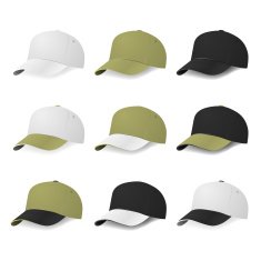 Set of two-color baseball caps