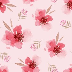 Watercolor flowers seamless pattern N12