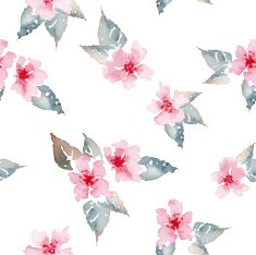 Watercolor flower pattern N138