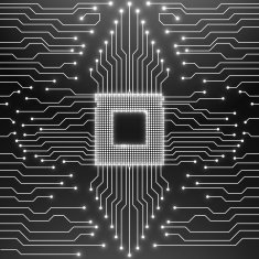 Cpu Circuit Board Vector illustration Eps 10 N7