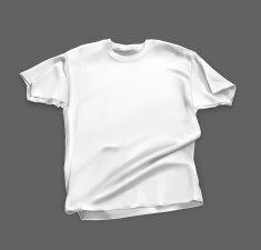 Blank white shirt vector illustration