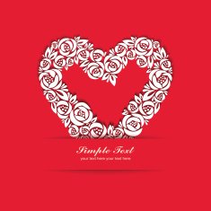 Floral love garland in the heart shape design N3