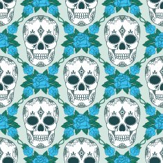 vector pattern with skulls N8