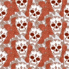 vector pattern with skulls N10