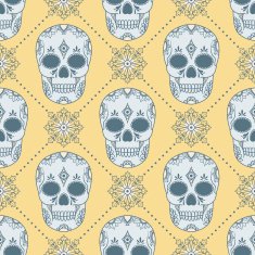 vector pattern with skulls N11