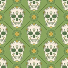 vector pattern with skulls N12