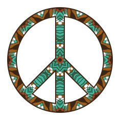 International peace symbol isolated on white N2