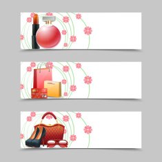 Women Shopping Banners