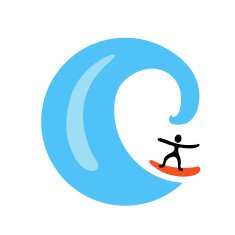 surfer on the wave vector logo N2