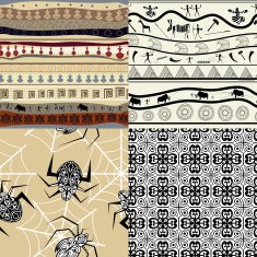 Set of a patterns tribal pattern