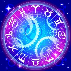zodiac circle in space