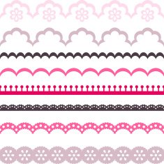 Old lace ribbons abstract ornament Vector texture N2