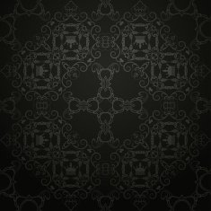 Damask Wallpaper Black Pattern for Design 3