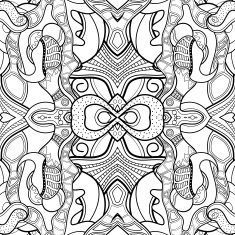 Vector Seamless Monochrome Abstract Pattern N25