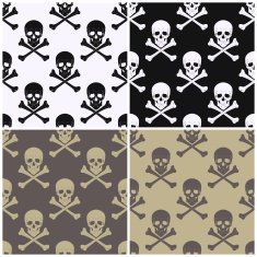 Seamless with skulls