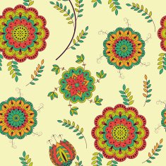 Seamless texture with flowers N90