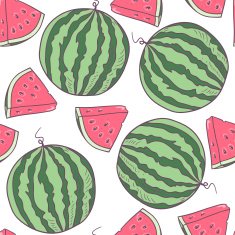 Juicy watermelon seamless pattern in vector N2