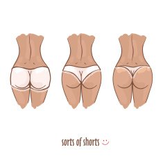 Sexy hand drawn women ass N4