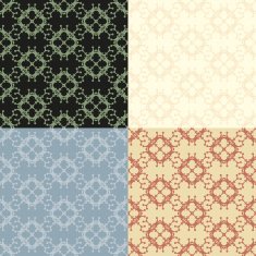 Set of seamless vintage patterns N68