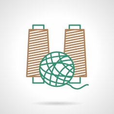 Flat line vector icon for handmade