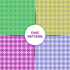 Colorfull Chic Circle Seamless Pattern Background N3