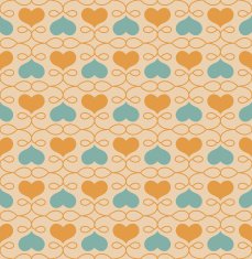 Vintage seamless pattern with hearts N7
