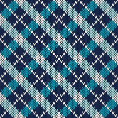 Argyle Knitted Pattern Seamless Vector Background N4