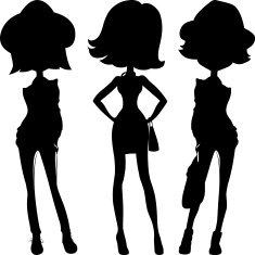 Silhouette fashion girls top models N3