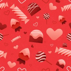 Vector Seamless Valentine's Day Pattern N2