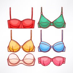 Different colored bras