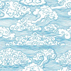 Seamless pattern with clouds Vector EPS 10
